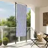 Image de vidaXL Store roulant d'extérieur bleu et blanc 100x270 cm tissu acier