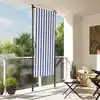 Image de vidaXL Store roulant d'extérieur bleu et blanc 120x270 cm tissu acier