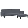 Image de Ensemble de canapés 2 pcs gris foncé velours