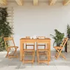 Image de Chaises de bistrot pliantes lot de 6 bois d acacia solide