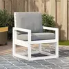Image de vidaXL Chaise de jardin blanc 57,5x63x76 cm bois de pin massif