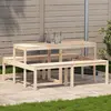 Image de vidaXL Table de pique-nique 160x134x75 cm bois massif de pin