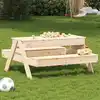 Image de vidaXL Table de pique-nique avec bac à sable pour enfants pin massif