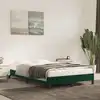Image de vidaXL Cadre de lit sans matelas vert foncé 120x190 cm velours
