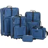 Image de vidaXL Ensemble de bagages de voyage bleu tissu