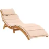 Image de vidaXL Transat Bois d'Acacia Massif Beige