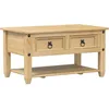Image de vidaXL Table Basse avec tiroirs Corona 85x50x45 cm Bois de pin Massif, Table d'appoint, Table de Salon, Table d'accent, Bout de canapé, Table Centrale