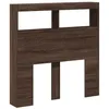 Image de vidaXL Armoire tête de lit avec LED chêne Marron 100x17x102 cm