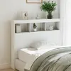 Image de vidaXL Armoire tête de lit avec LED blanc 120x17x102 cm