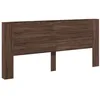 Image de vidaXL Armoire Tête de Lit avec LED, Tête de Lit avec Étagère Ouverte, Meuble de Rangement Chambre à Coucher, Accessoire de Lit, Chêne Marron 220x16,5x103,5 cm