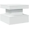 Image de vidaXL Table Basse avec Lumières LED, Table d'Appoint, Bout de Canapé, Meuble de Salon Salle de Séjour, Moderne, Blanc Bois d'Ingénierie