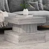 Image de vidaXL Table basse avec lumières LED sonoma gris 50x50x40 cm