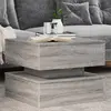 Image de vidaXL Table basse avec lumières LED sonoma gris 50x50x40 cm