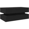 Image de vidaXL Table Basse avec Lumières LED, Table d'Appoint, Bout de Canapé, Meuble de Salon Salle de Séjour, Moderne, Noir Bois d'Ingénierie