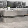 Image de vidaXL Table basse avec lumières LED gris béton 90x50x40 cm