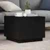 Image de vidaXL Table basse avec lumières LED noir 50x50x40 cm