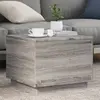 Image de vidaXL Table basse avec lumières LED sonoma gris 50x50x40 cm