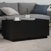 Image de vidaXL Table basse avec lumières LED noir 90x50x40 cm
