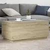 Image de vidaXL Table basse avec lumières LED chêne sonoma 90x50x40 cm