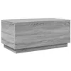 Image de vidaXL Table Basse avec lumières LED Gris Sonoma 90x50x40 cm
