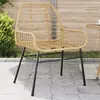 Image de vidaXL Chaises de jardin lot de 2 marron résine tressée