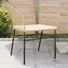 Image de vidaXL Chaises de jardin lot de 2 et coussins marron rotin