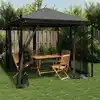 Image de vidaXL Tonnelle avec parois en filet anthracite 2,93x2,93 m acier