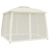 Image de vidaXL Tonnelle Double Toit et parois en Filet crème 2,93x2,93 m Acier, tonnelle de Jardin, tonnelle de Patio, pavillon, tonnelle d'extérieur