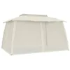 Image de vidaXL Tonnelle Double Toit et parois en Filet crème 3,93x2,93 m Acier, tonnelle de Jardin, tonnelle de Patio, pavillon, tonnelle d'extérieur