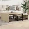 Image de vidaXL Tables basses gigognes 2 pcs chêne sonoma bois ingénierie métal