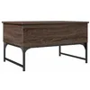 Image de vidaXL Table Basse, Bout de Canapé avec Pieds Réglables, Table d'Appoint Salon Salle de Séjour Intérieur, Moderne, Chêne Marron Bois d'Ingénierie et Métal
