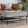 Image de vidaXL Table basse sonoma gris 100x50x45 cm bois d'ingénierie et métal