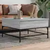 Image de vidaXL Table basse sonoma gris 80x80x45 cm bois d'ingénierie et métal
