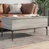 Image de vidaXL Table basse sonoma gris 100x50x45 cm bois d'ingénierie et métal