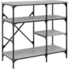 Image de vidaXL Support de Boulanger, Étagère avec Pieds Réglables, Meuble de Rangement, Organisateur de Cuisine Intérieur, Moderne, Sonoma Gris Bois d’Ingénierie et Métal