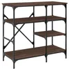 Image de vidaXL Support de Boulanger, Étagère avec Pieds Réglables, Meuble de Rangement, Organisateur de Cuisine Intérieur, Moderne, Chêne Marron Bois d’Ingénierie et Métal