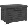 Image de vidaXL Boîte à coussins d'extérieur anthracite polypropylène, conteneur à coussins, boîte à coussins de jardin, boîte, boîte de rangement