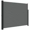 Image de vidaXL Auvent Latéral Rétractable, Brise-Vue de Jardin, Écran de Protection, Écran de Balcon Terrasse Arrière-Cour Extérieur, Anthracite 160x500 cm