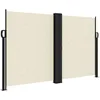 Image de vidaXL Auvent Latéral Rétractable, Brise-Vue de Jardin, Écran de Protection, Écran de Balcon Terrasse Arrière-Cour Extérieur, Crème 140x600 cm