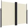Image de vidaXL Auvent Latéral Rétractable, Brise-Vue de Jardin, Écran de Protection, Écran de Balcon Terrasse Arrière-Cour Extérieur, Crème 180x600 cm