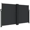 Image de vidaXL Auvent latéral rétractable Noir 140x1000 cm, écran d’intimité de Jardin, Brise-Vue de Balcon, écran d'extérieur, Brise-Vue d'extérieur
