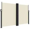 Image de vidaXL Auvent Latéral Rétractable, Brise-Vue de Jardin, Écran de Protection, Écran de Balcon Terrasse Arrière-Cour Extérieur, Crème 160x1000 cm