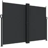 Image de vidaXL Auvent Latéral Rétractable, Brise-Vue de Jardin, Écran de Protection, Écran de Balcon Terrasse Arrière-Cour Extérieur, Noir 180x1000 cm