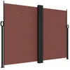 Image de vidaXL Auvent Latéral Rétractable, Brise-Vue de Jardin, Écran de Protection, Écran de Balcon Terrasse Arrière-Cour Extérieur, Marron 180x1000 cm