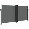 Image de vidaXL Auvent Latéral Rétractable, Brise-Vue de Jardin, Écran de Protection, Écran de Balcon Terrasse Arrière-Cour Extérieur, Anthracite 120x1200 cm