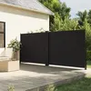 Image de vidaXL Auvent latéral rétractable noir 160x1200 cm