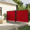 Image de vidaXL Auvent latéral rétractable rouge 160x1200 cm