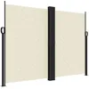 Image de vidaXL Auvent Latéral Rétractable, Brise-Vue de Jardin, Écran de Protection, Écran de Balcon Terrasse Arrière-Cour Extérieur, Crème 180x1200 cm