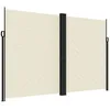 Image de vidaXL Auvent Latéral Rétractable, Brise-Vue de Jardin, Écran de Protection, Écran de Balcon Terrasse Arrière-Cour Extérieur, Crème 220x1200 cm