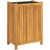 Image de vidaXL Jardinière avec Doublure, Lit Surélevé, Bac à Fleurs, Pot de Plantes, Boîte à Fleurs Jardin Patio Terrasse, 54x31x75 cm Bois Massif d'Acacia